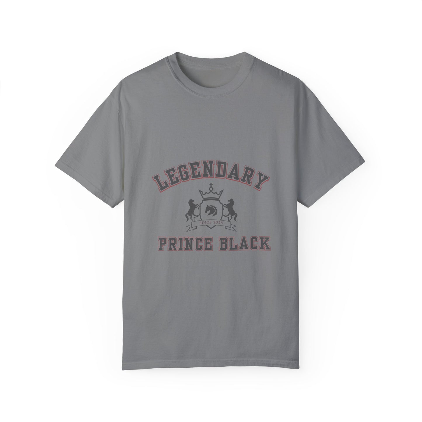 Legendary Prince Black Unisex Garment-Dyed T-Shirt
