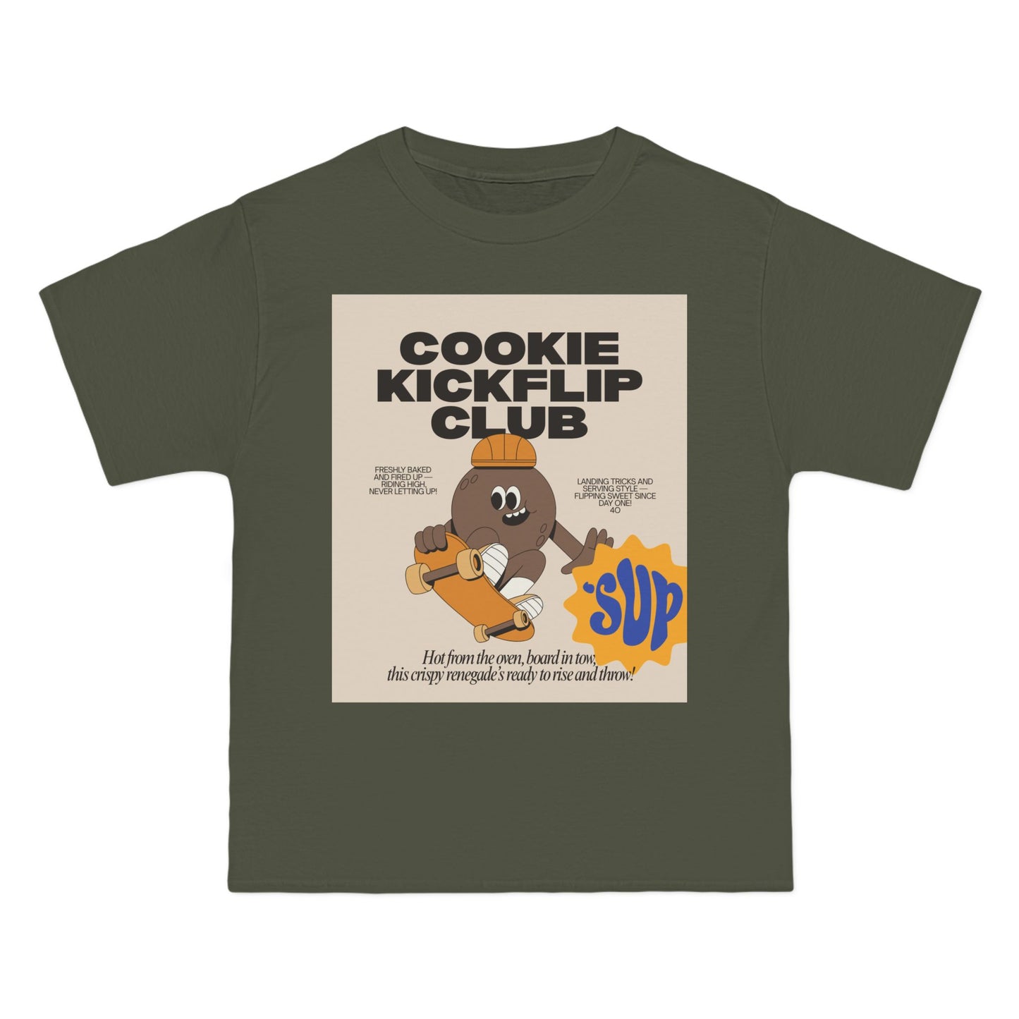 Cookie Kickflip Club T-Shirt - Fun Skateboarding Tee for Kids & Teens