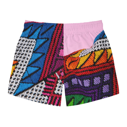 Colorful Bohemian Swim Trunks - Vibrant Beachwear for Summer Fun