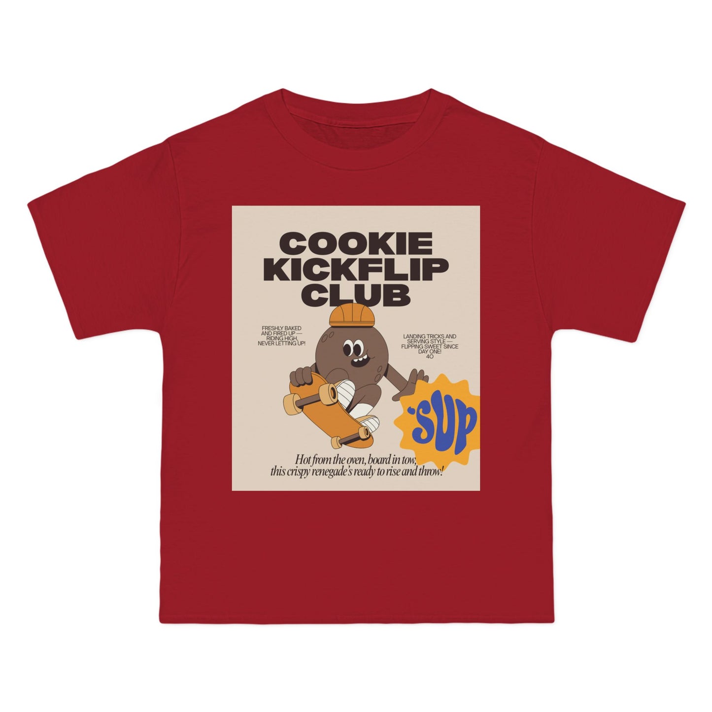 Cookie Kickflip Club T-Shirt - Fun Skateboarding Tee for Kids & Teens