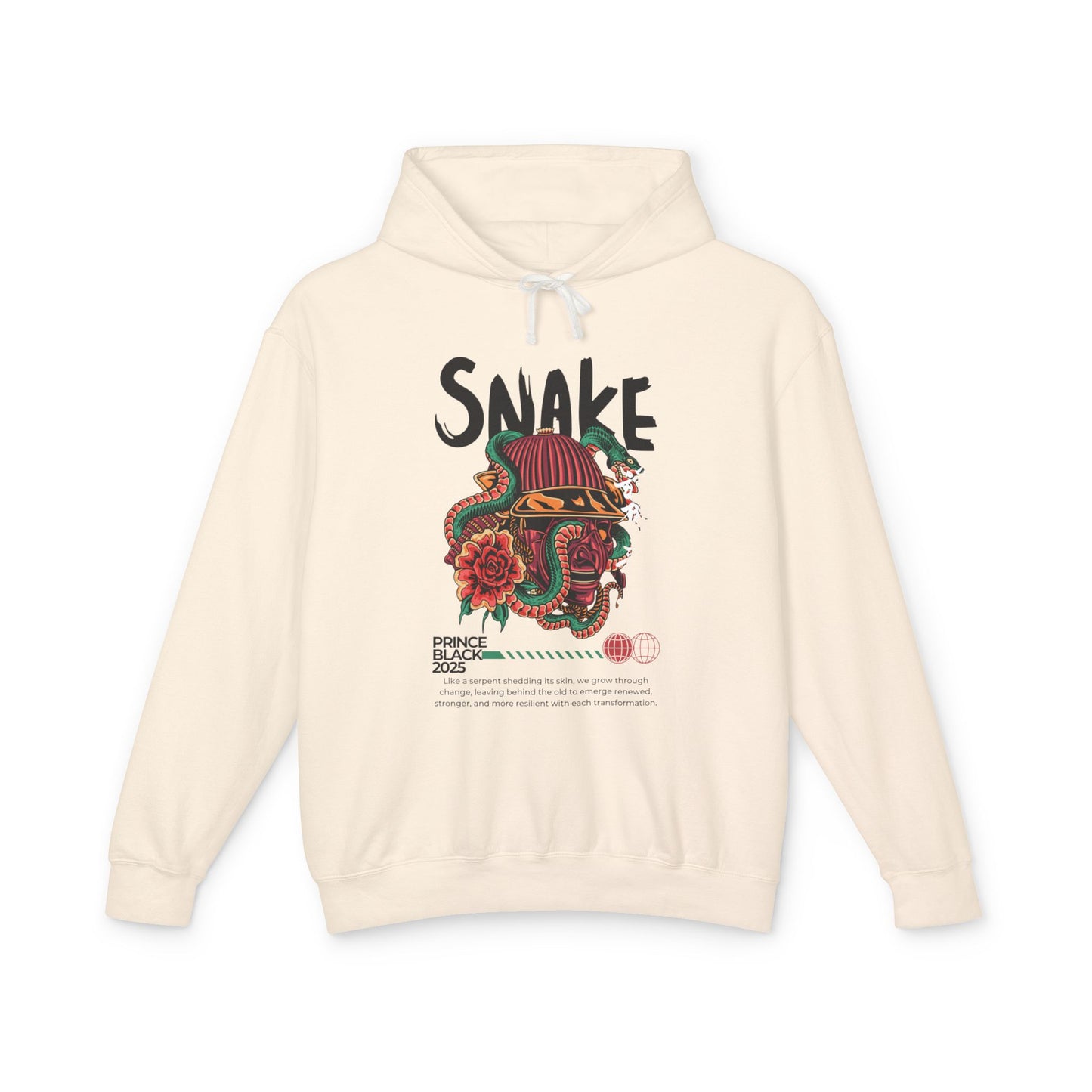 Lightweight Hooded Sweatshirt - 'Prince Black' Graphic Design 