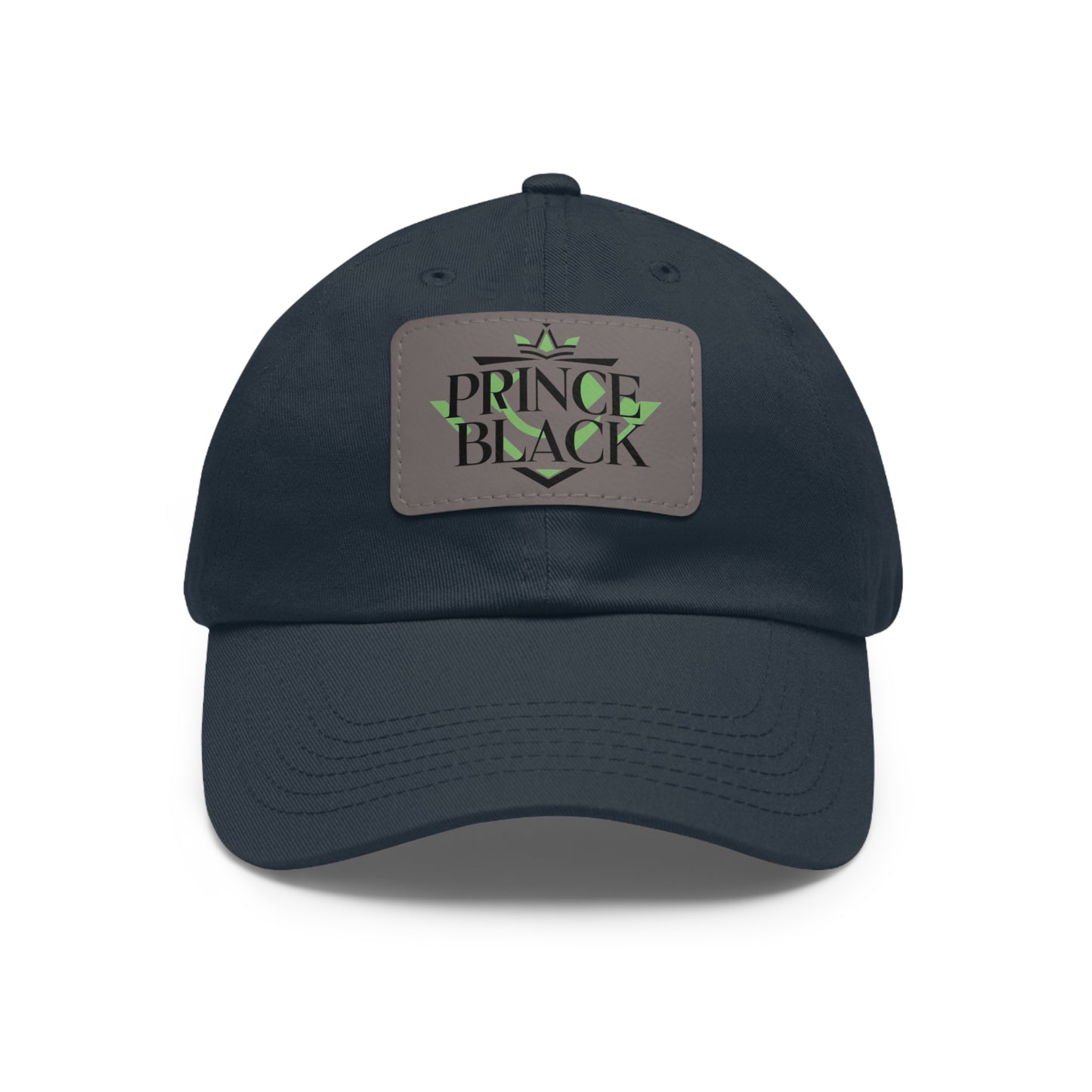 Stylish Dad Hat with Leather Patch - 'Prince Black' Design for Casual Outdoor Wear