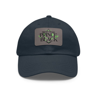 Stylish Dad Hat with Leather Patch - 'Prince Black' Design for Casual Outdoor Wear