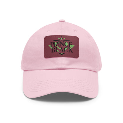Stylish Dad Hat with Leather Patch - 'Prince Black' Design for Casual Outdoor Wear
