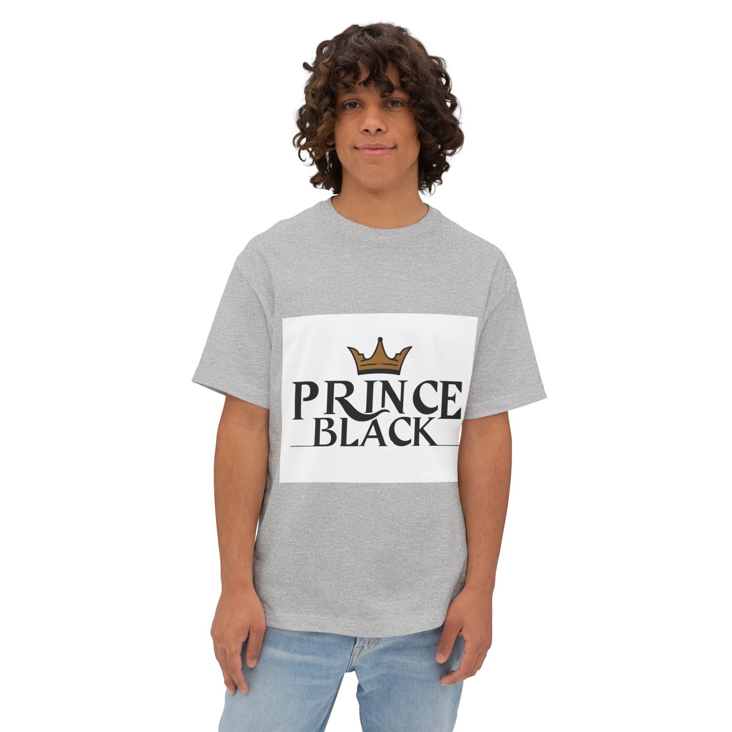 T-shirt oversize à imprimé couronne « Prince Black » 