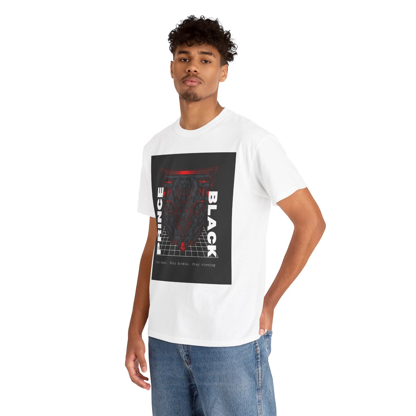 Heavy Cotton Tee - Stay Real Stay Humble Graphic Shirt