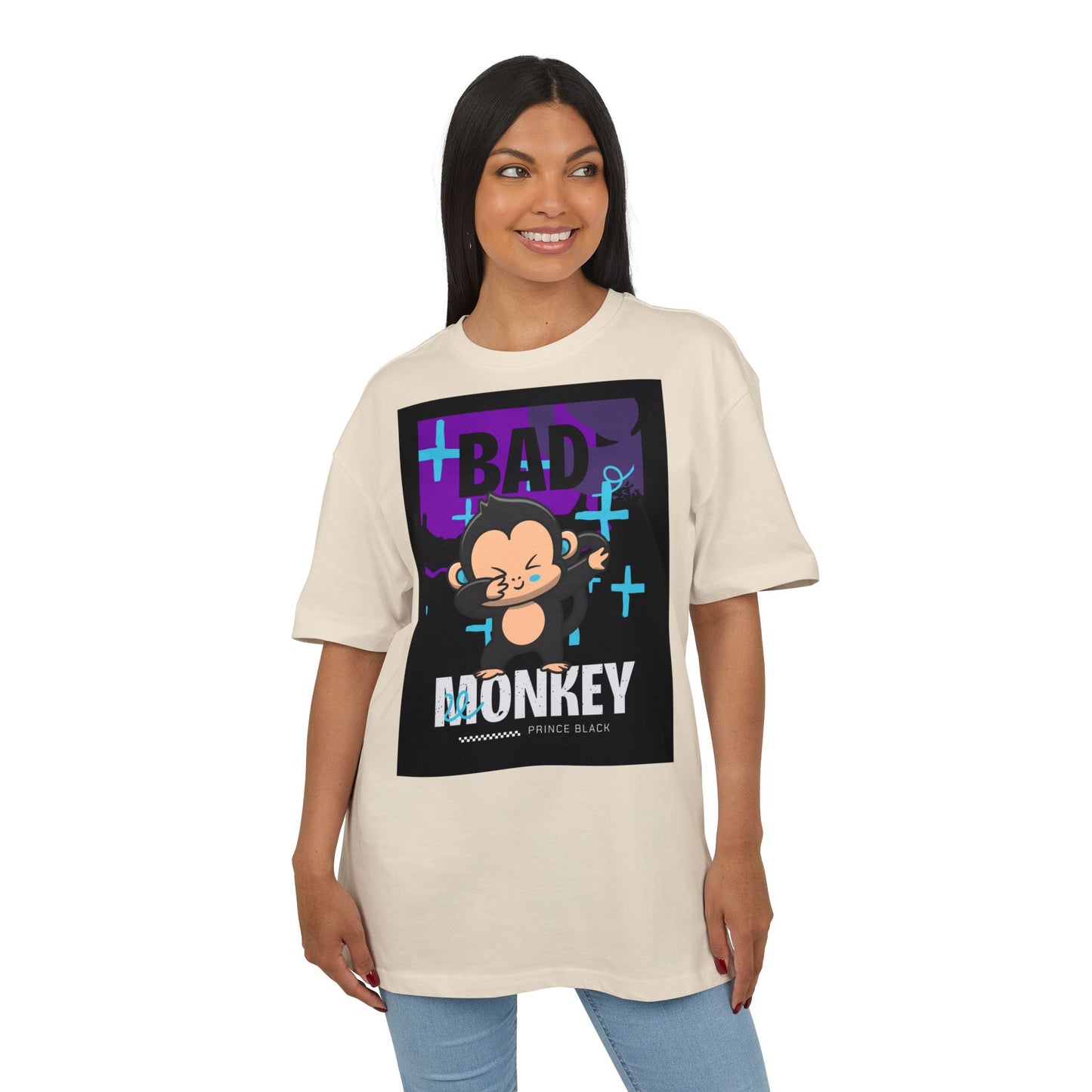 Bad Monkey Graphic Unisex Oversize Tee - Fun & Comfy Streetwear for Casual Vibes