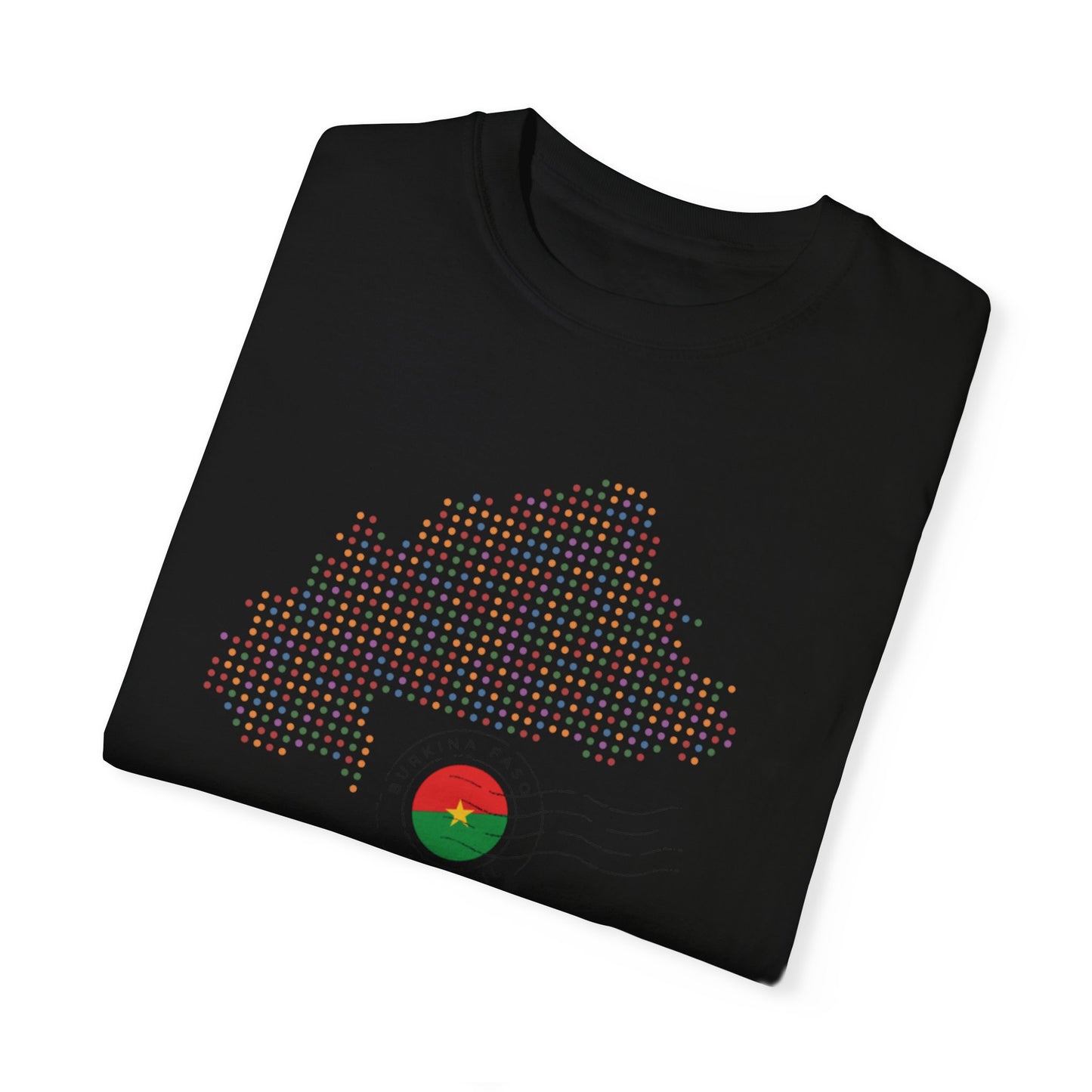 Burkina Faso T-Shirt with Artistic Flag Design - Perfect for Celebrations and Everyday Wear
