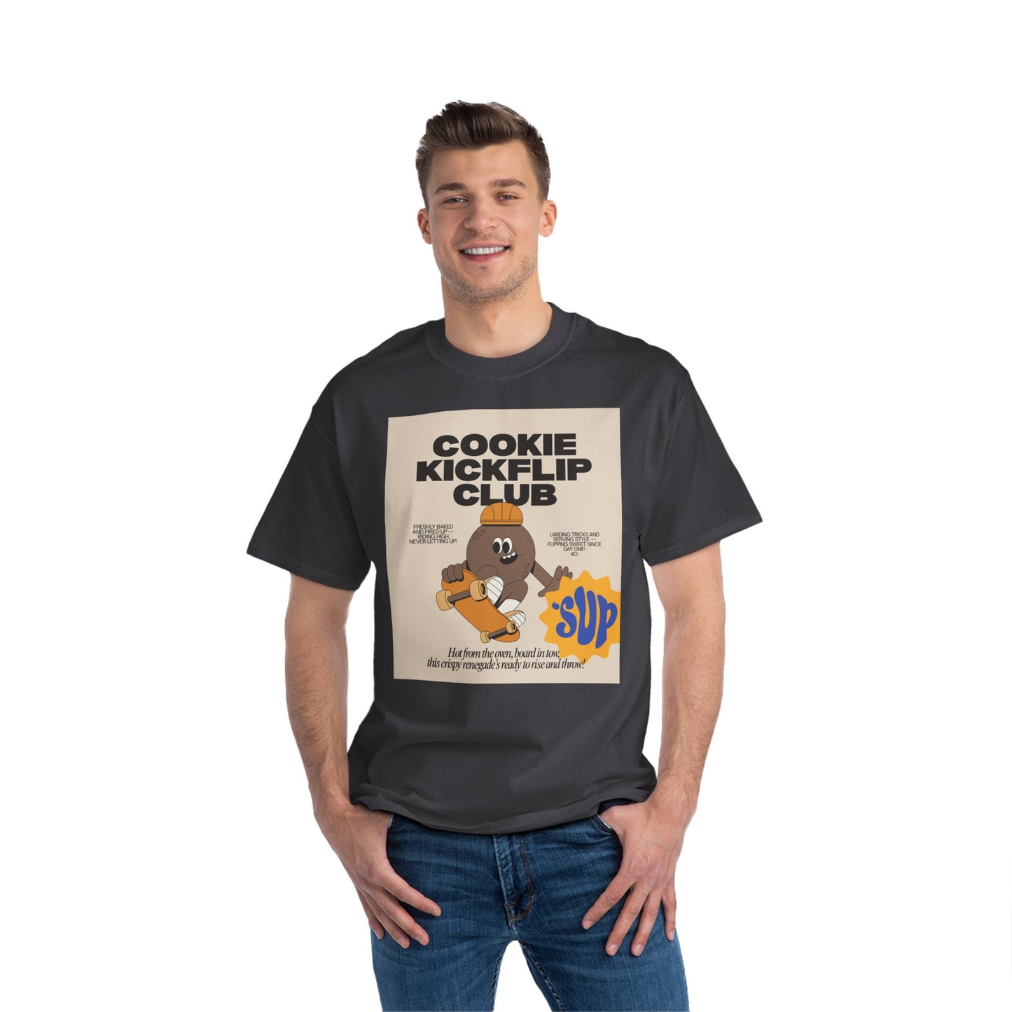 Cookie Kickflip Club T-Shirt - Fun Skateboarding Tee for Kids & Teens