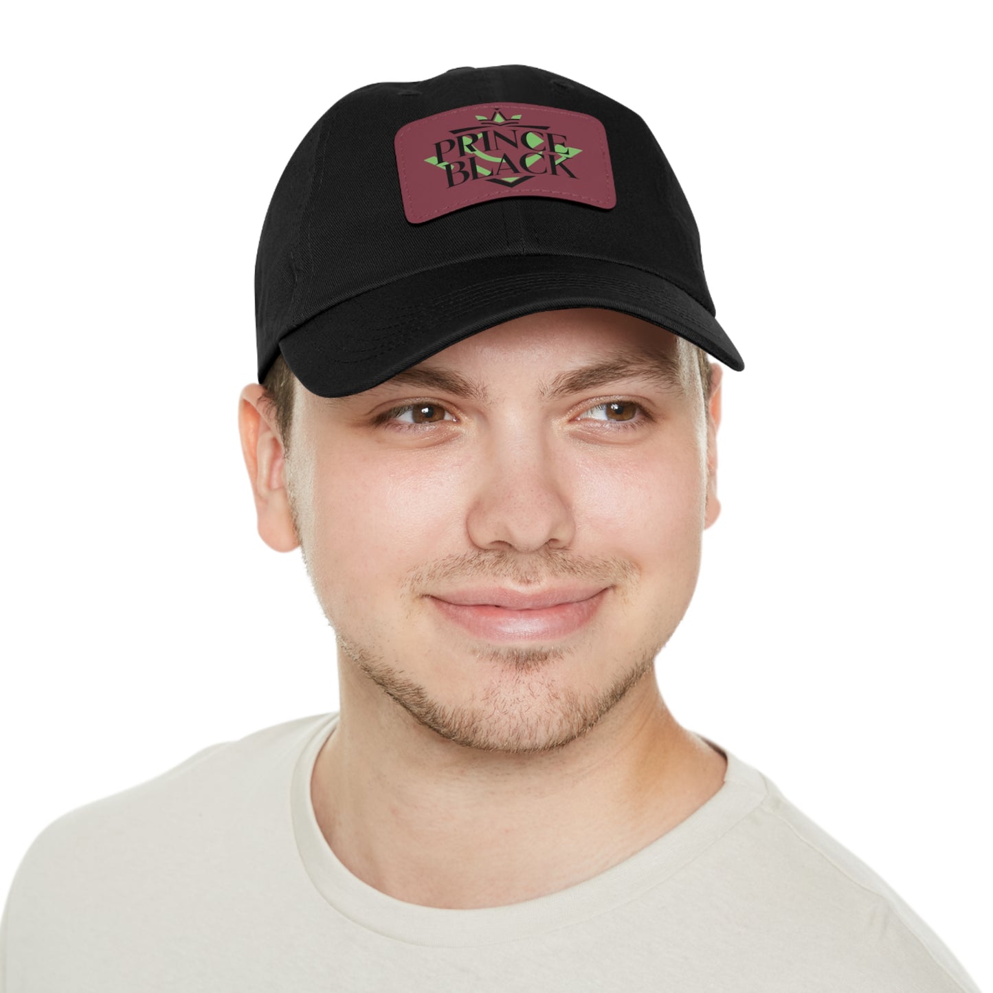 Stylish Dad Hat with Leather Patch - 'Prince Black' Design for Casual Outdoor Wear
