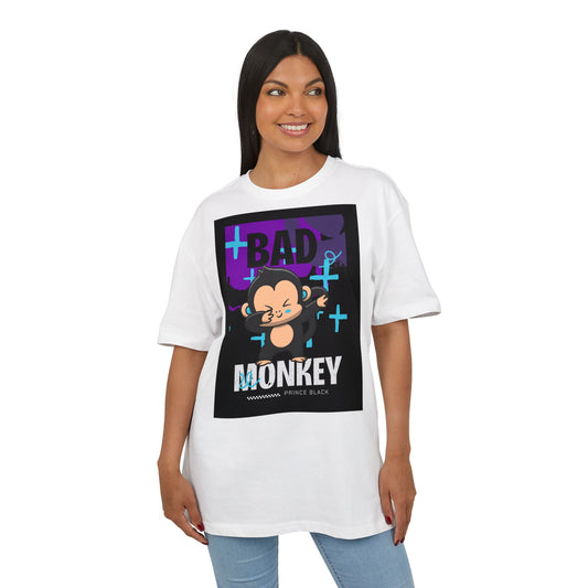 Bad Monkey Graphic Unisex Oversize Tee - Fun & Comfy Streetwear for Casual Vibes