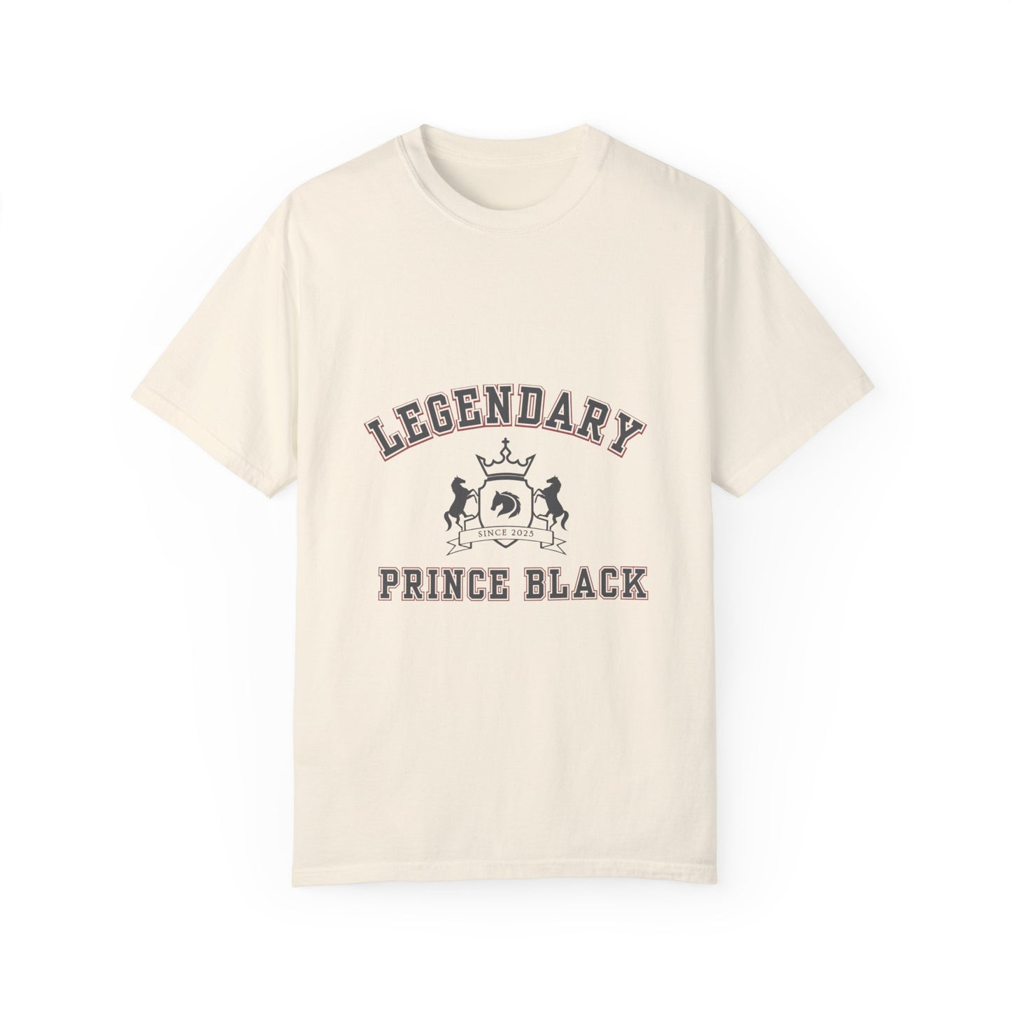 Legendary Prince Black Unisex Garment-Dyed T-Shirt