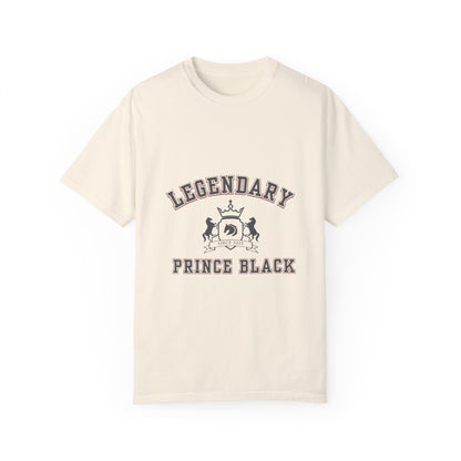 Legendary Prince Black Unisex Garment-Dyed T-Shirt