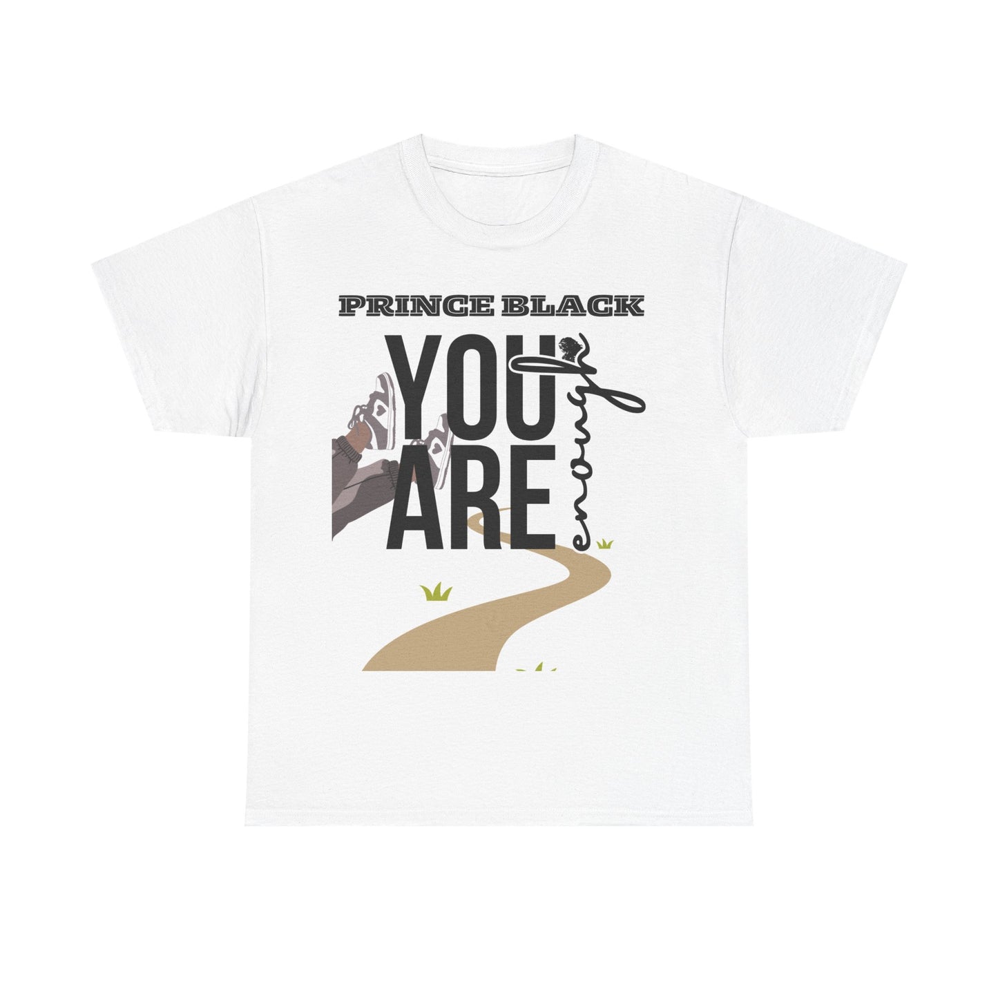 T-shirt unisexe inspirant en coton épais - Motif « You Are Enough » 