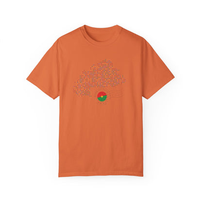 Burkina Faso T-Shirt with Artistic Flag Design - Perfect for Celebrations and Everyday Wear