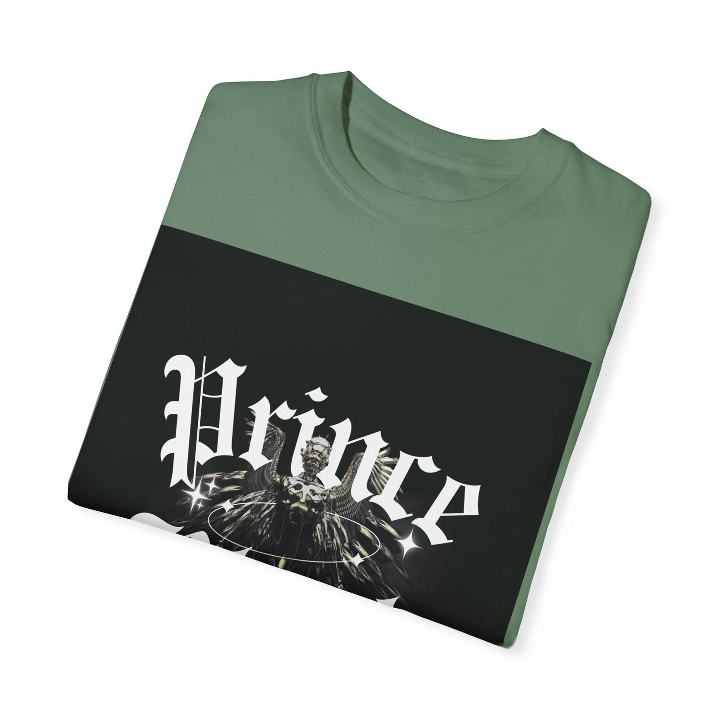 Garment-Dyed T-Shirt - "Prince Black" Graphic Tee - Streetwear Style for Music Lovers