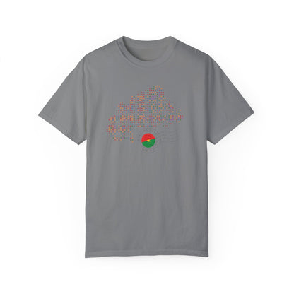 Burkina Faso T-Shirt with Artistic Flag Design - Perfect for Celebrations and Everyday Wear