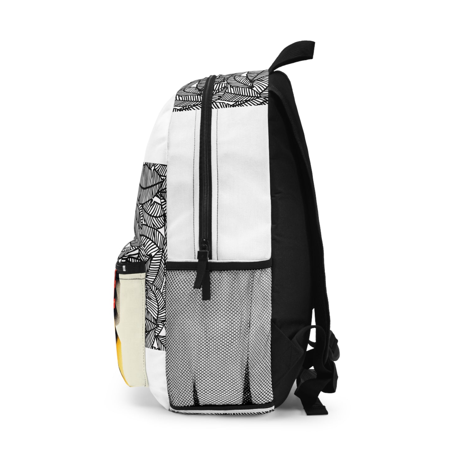 Leafy Graphic Backpack with 'Prince Black' Design - Trendy School & Travel Bag