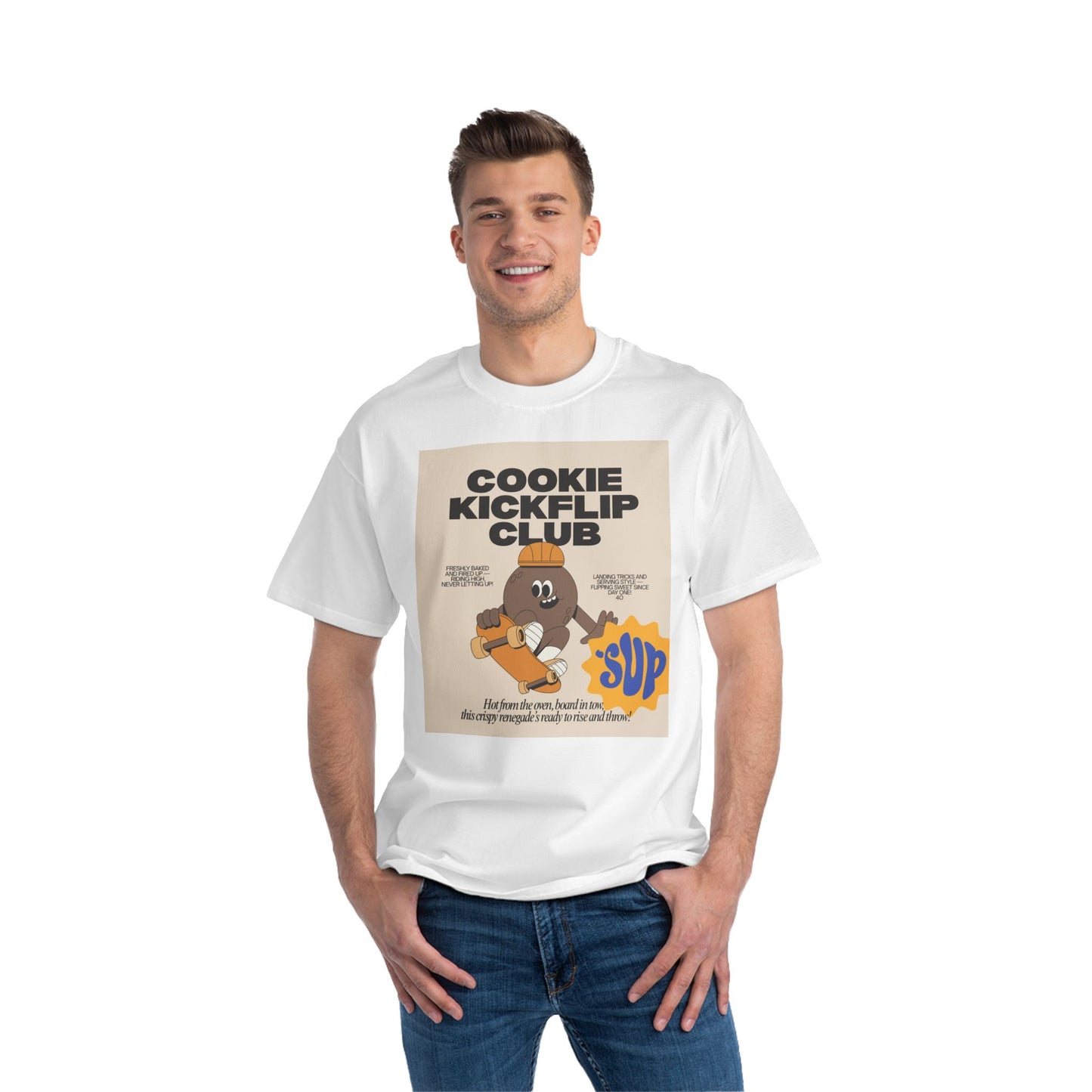 Cookie Kickflip Club T-Shirt - Fun Skateboarding Tee for Kids & Teens