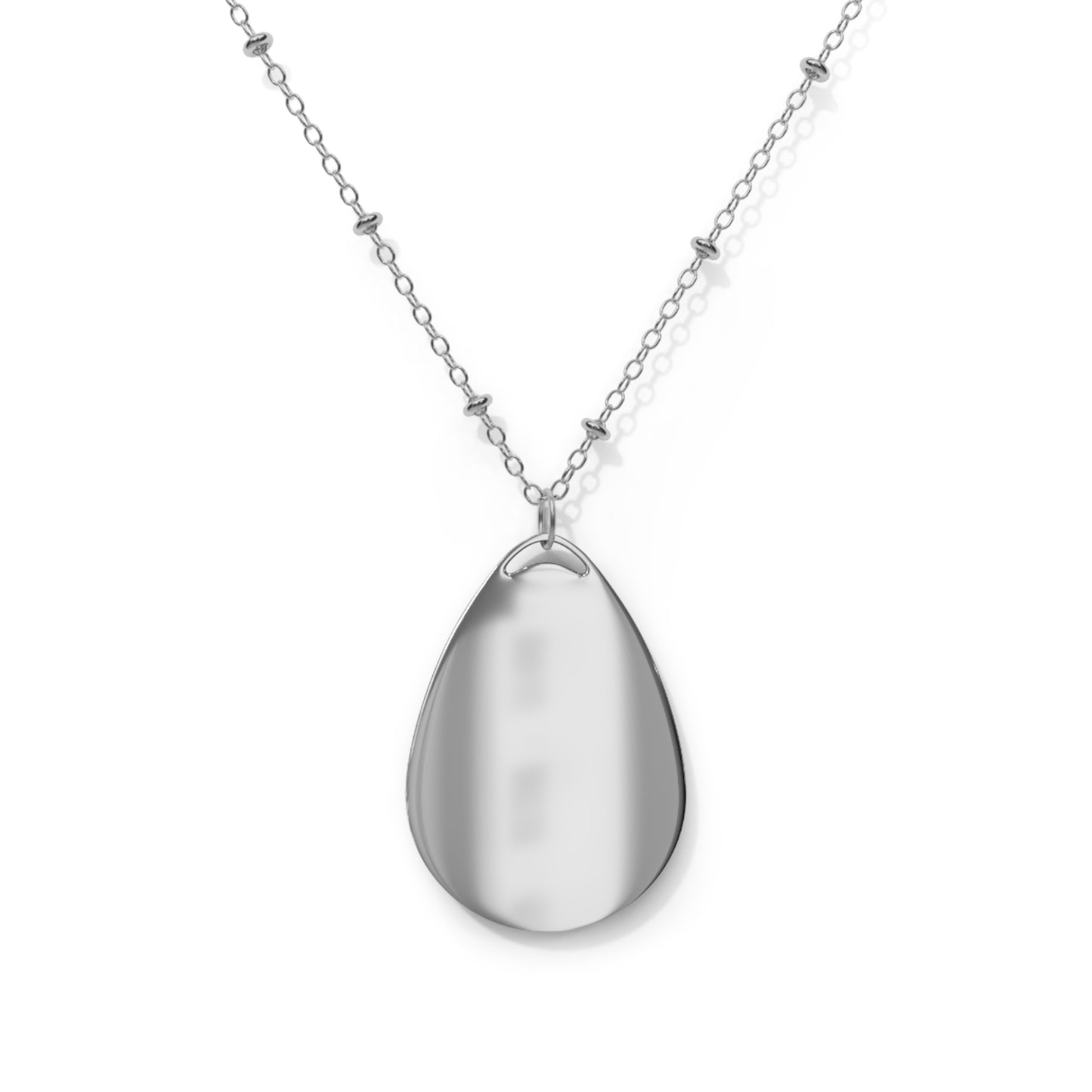 Personalized Oval Necklace - Customizable Jewelry with 'Prince Black' Design