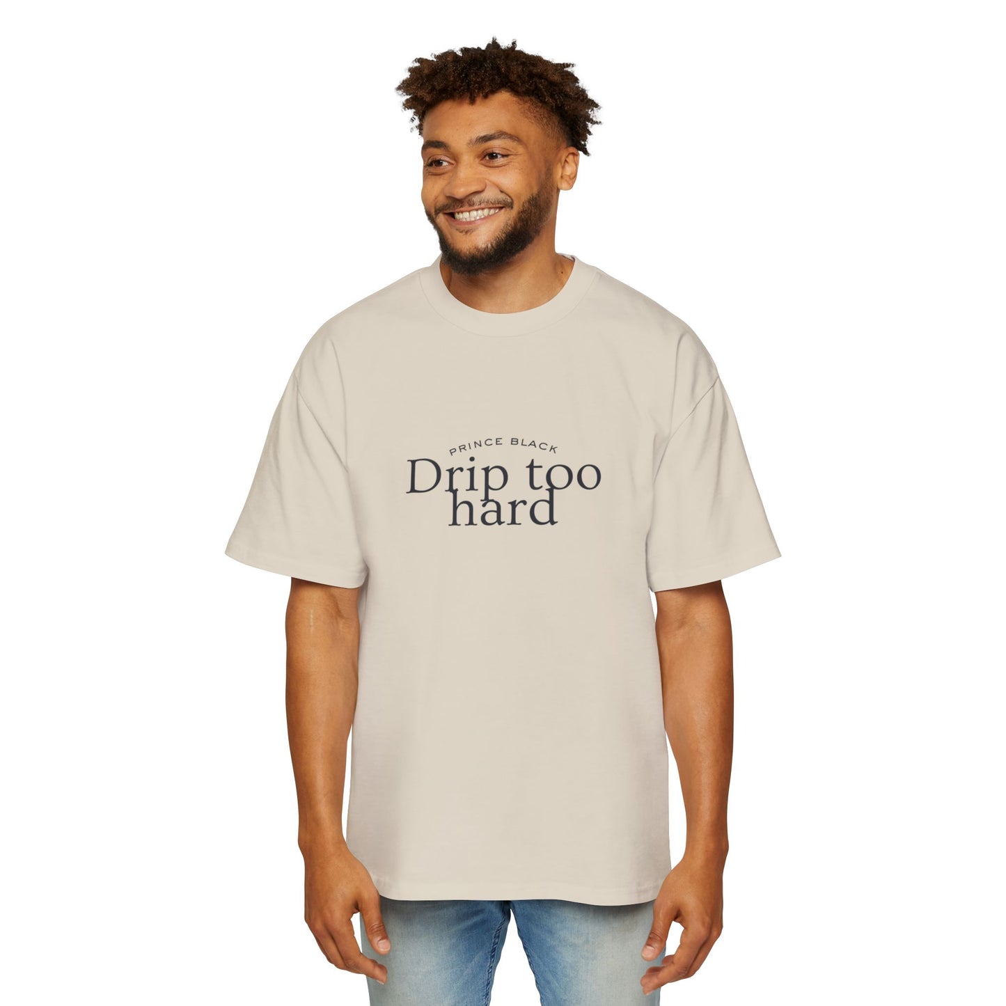 Men's Oversized Tee - 'Drip Too Hard' Streetwear Fashion
