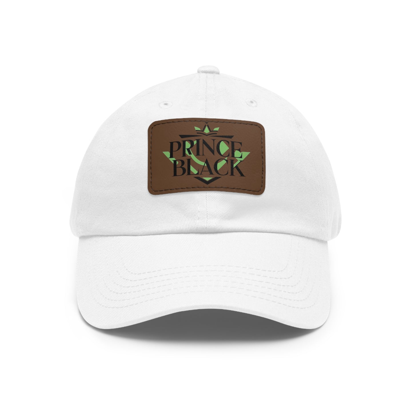 Stylish Dad Hat with Leather Patch - 'Prince Black' Design for Casual Outdoor Wear