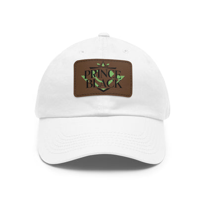 Stylish Dad Hat with Leather Patch - 'Prince Black' Design for Casual Outdoor Wear