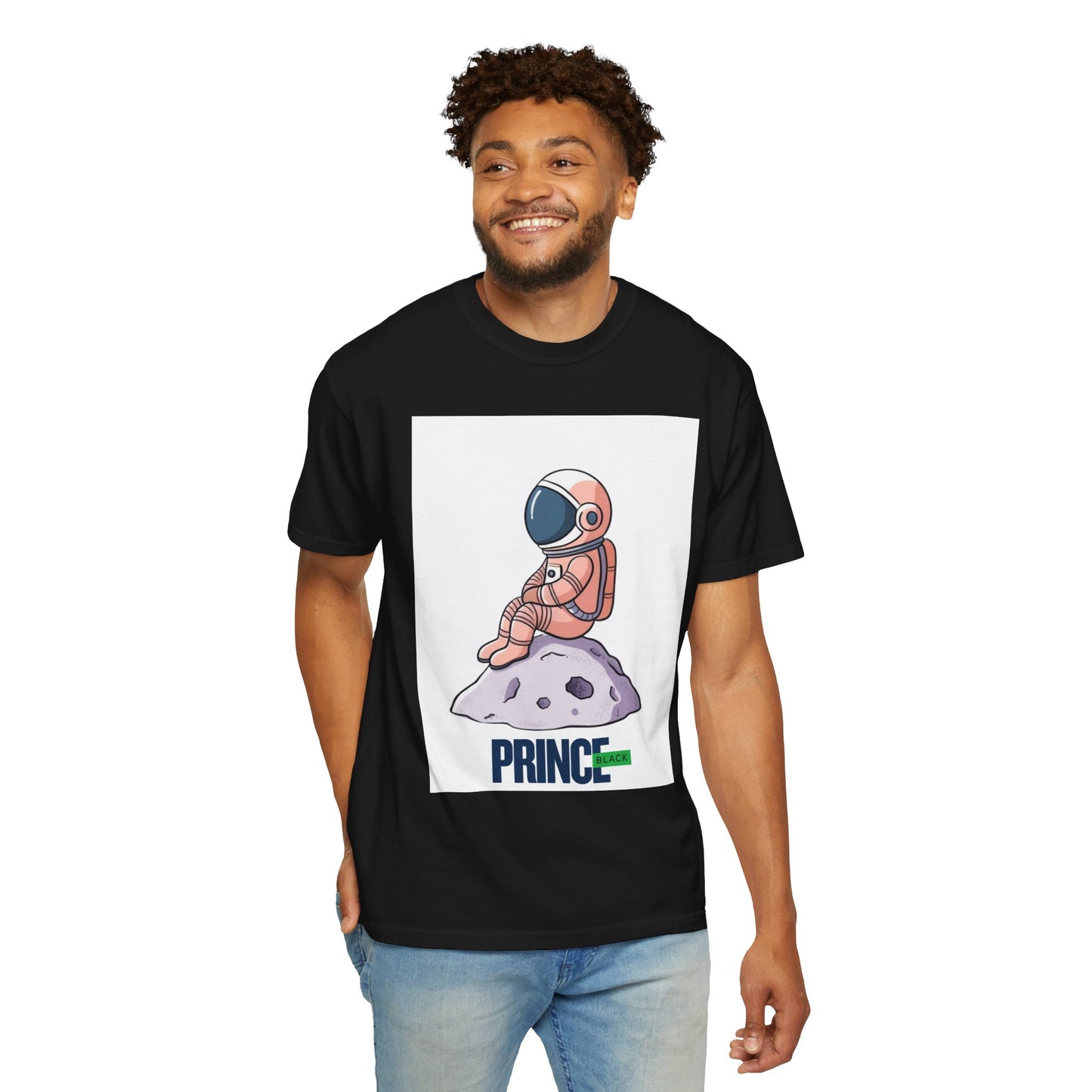 Cosmic Adventure T-shirt - Unisex Garment-Dyed Tee with Astronaut Design