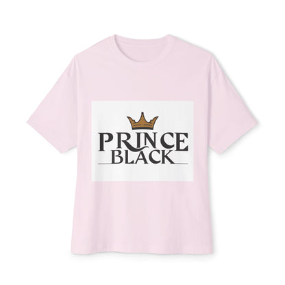 T-shirt oversize à imprimé couronne « Prince Black » 
