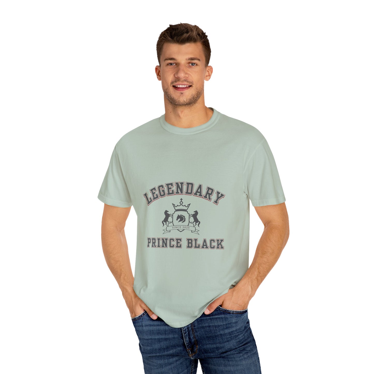 Legendary Prince Black Unisex Garment-Dyed T-Shirt