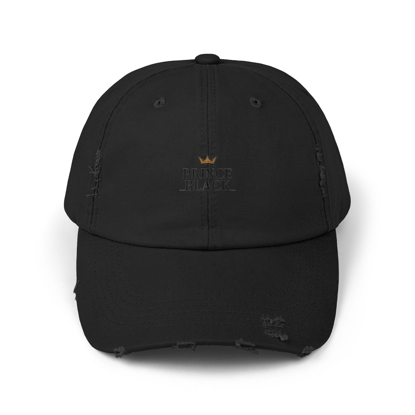Distressed Cap - Stylish Prince Black Baseball Hat