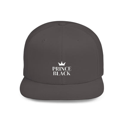 Stylish Prince Black Flat Bill Snapback Hat for Fashion-Forward Individuals