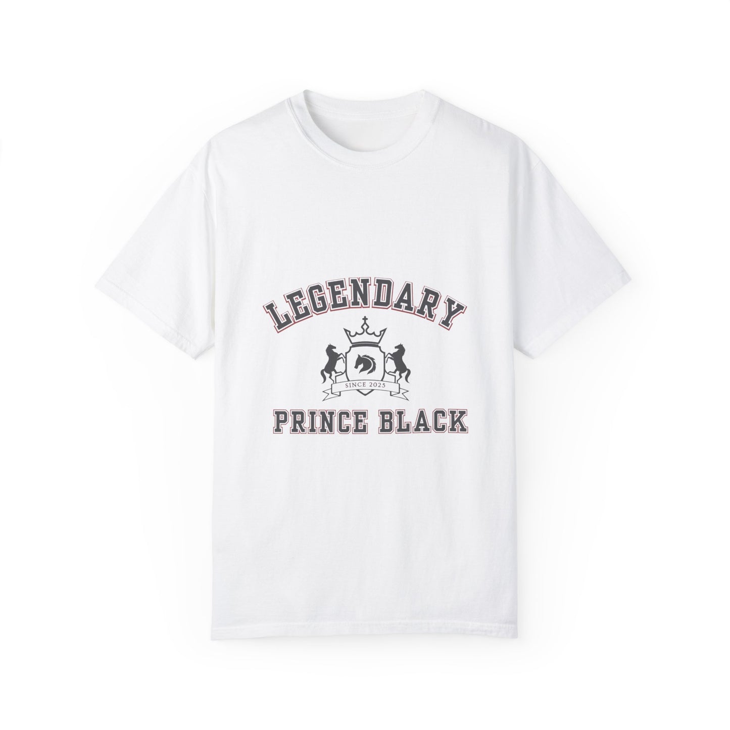 Legendary Prince Black Unisex Garment-Dyed T-Shirt