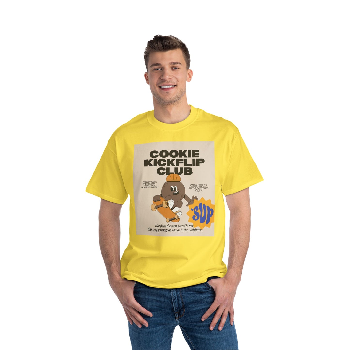 Cookie Kickflip Club T-Shirt - Fun Skateboarding Tee for Kids & Teens
