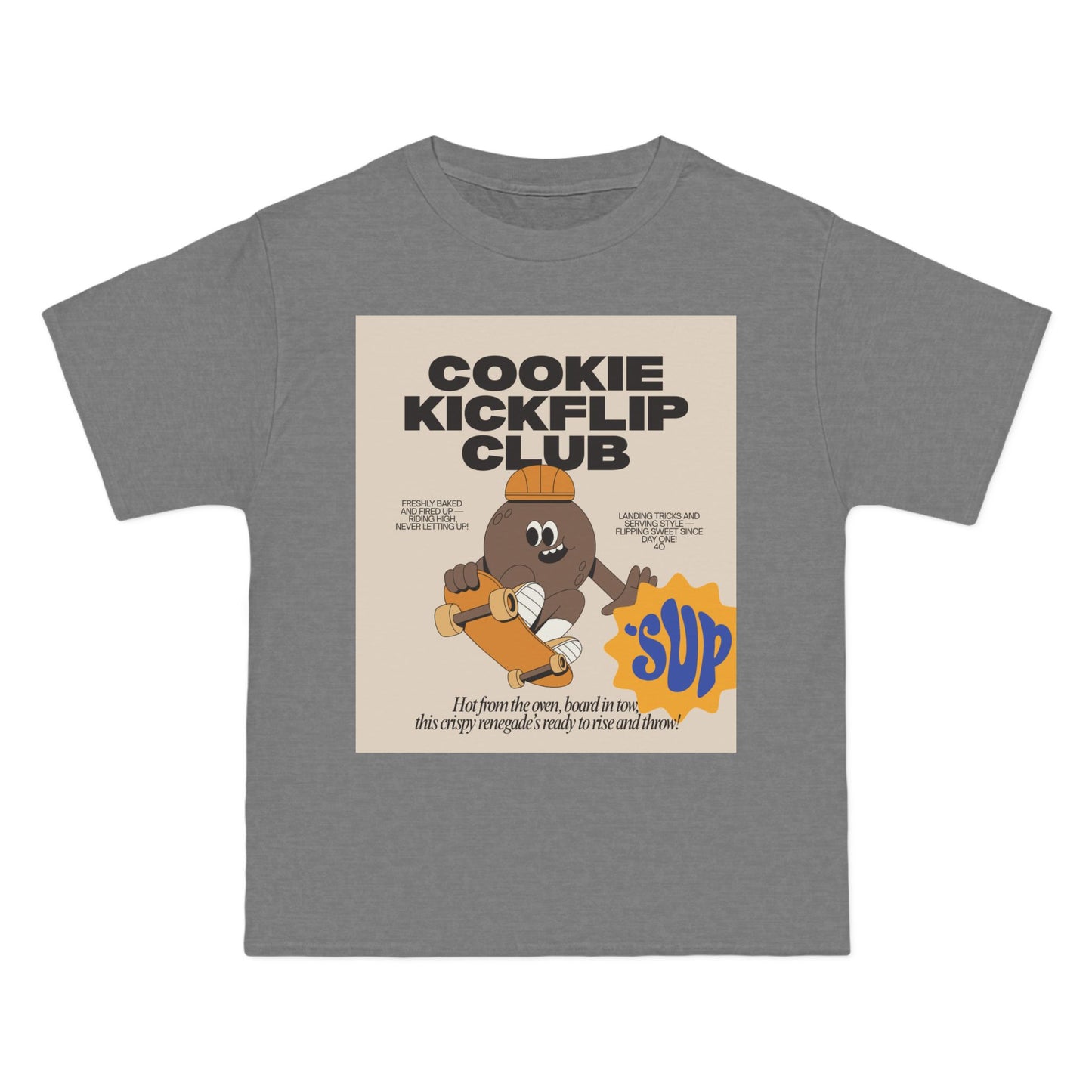 Cookie Kickflip Club T-Shirt - Fun Skateboarding Tee for Kids & Teens