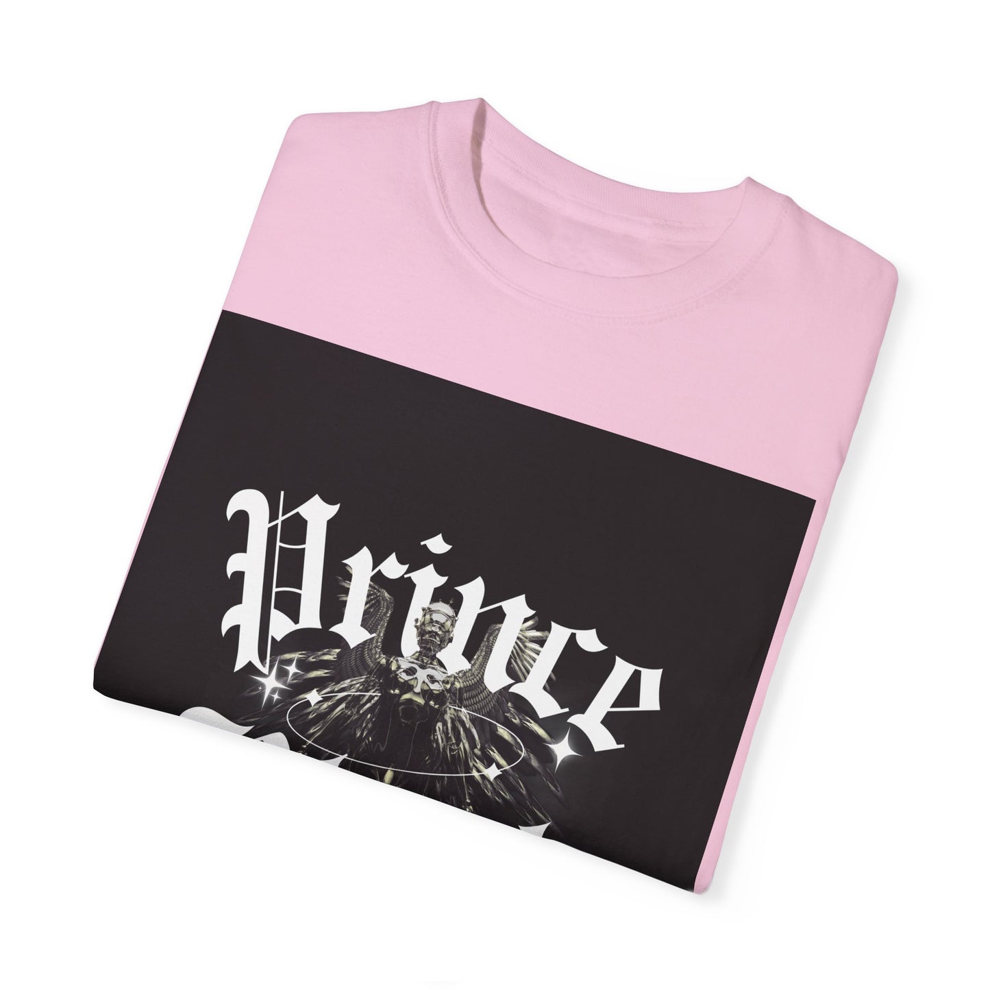 Garment-Dyed T-Shirt - "Prince Black" Graphic Tee - Streetwear Style for Music Lovers