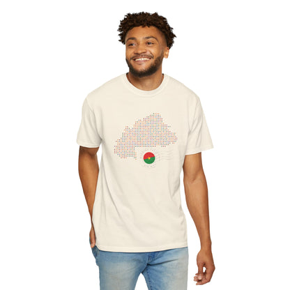Burkina Faso T-Shirt with Artistic Flag Design - Perfect for Celebrations and Everyday Wear