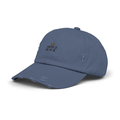 Distressed Cap - Stylish Prince Black Baseball Hat