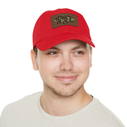 Stylish Dad Hat with Leather Patch - 'Prince Black' Design for Casual Outdoor Wear