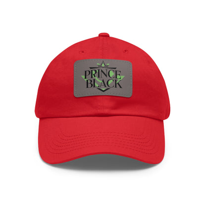 Stylish Dad Hat with Leather Patch - 'Prince Black' Design for Casual Outdoor Wear