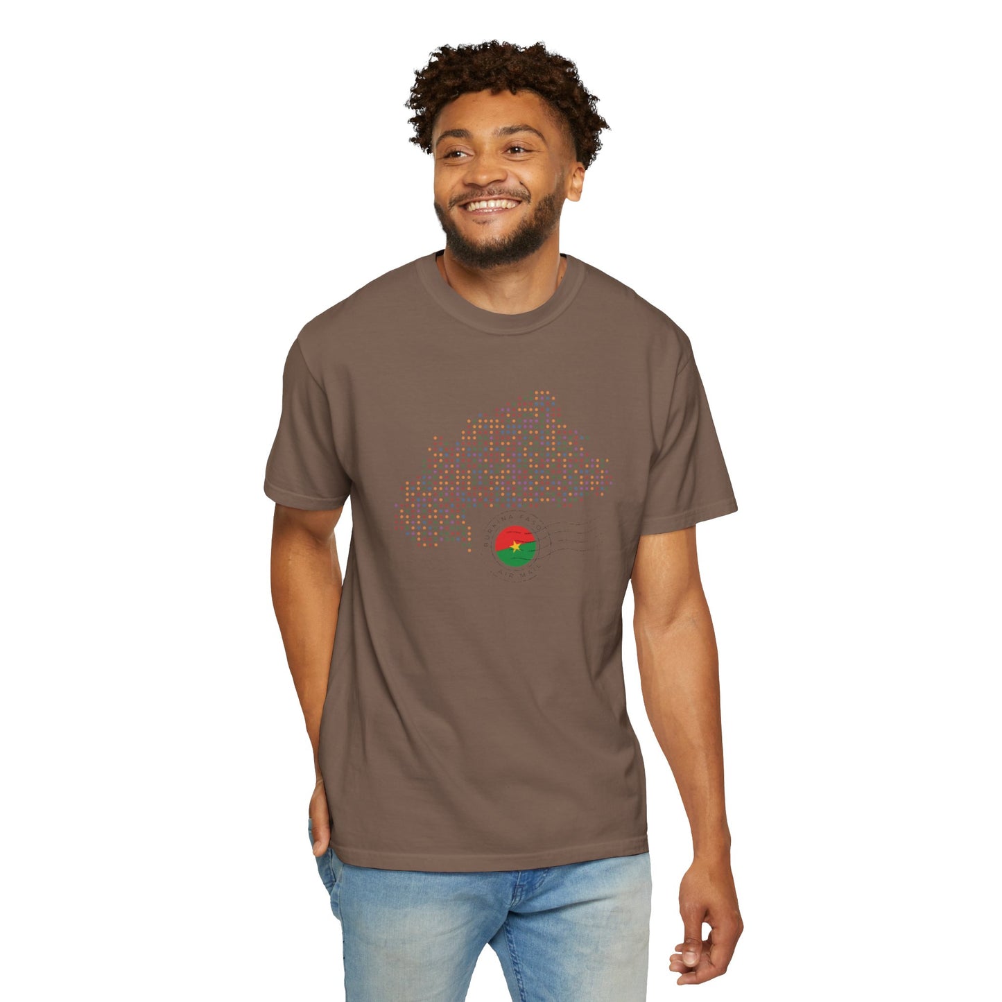 Burkina Faso T-Shirt with Artistic Flag Design - Perfect for Celebrations and Everyday Wear
