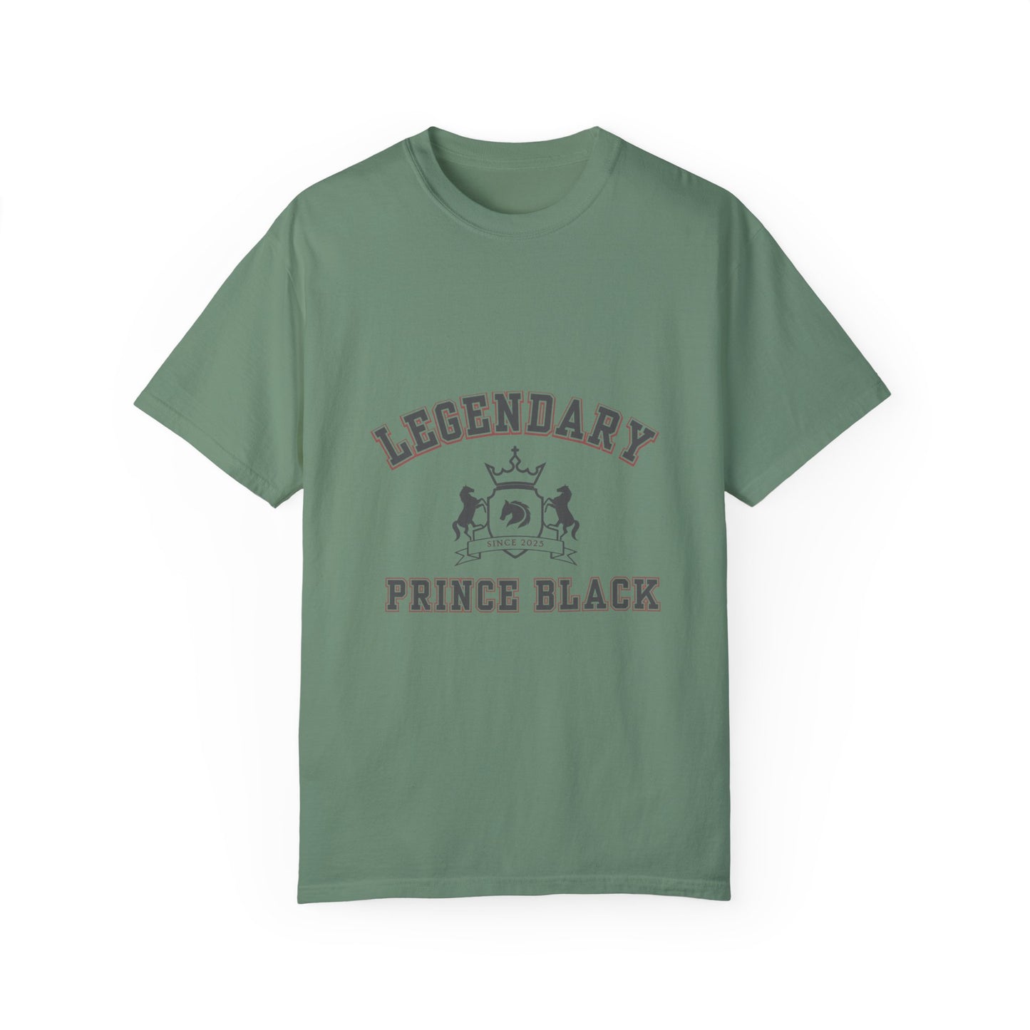 Legendary Prince Black Unisex Garment-Dyed T-Shirt
