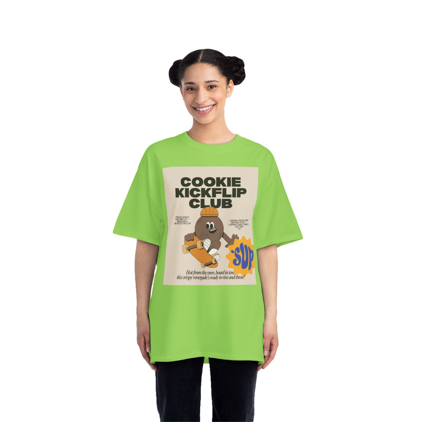 Cookie Kickflip Club T-Shirt - Fun Skateboarding Tee for Kids & Teens