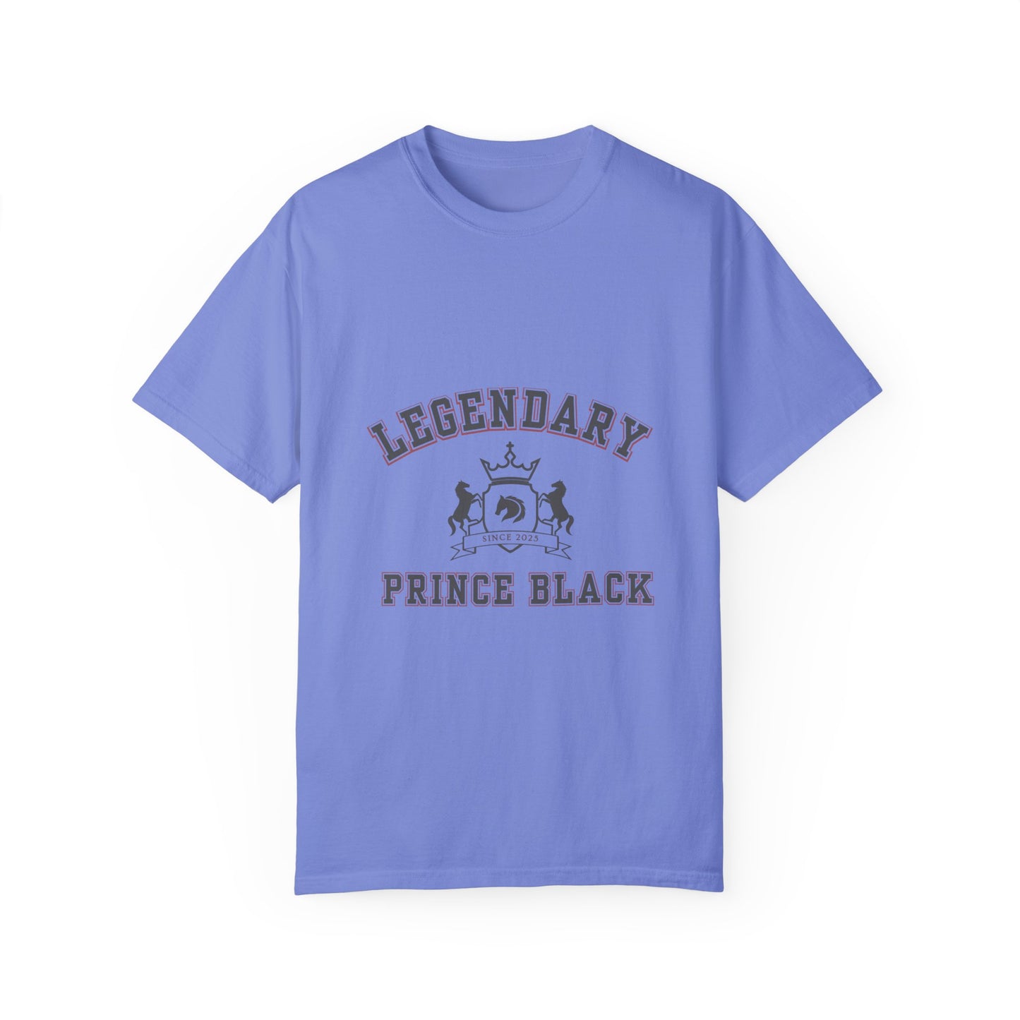 Legendary Prince Black Unisex Garment-Dyed T-Shirt
