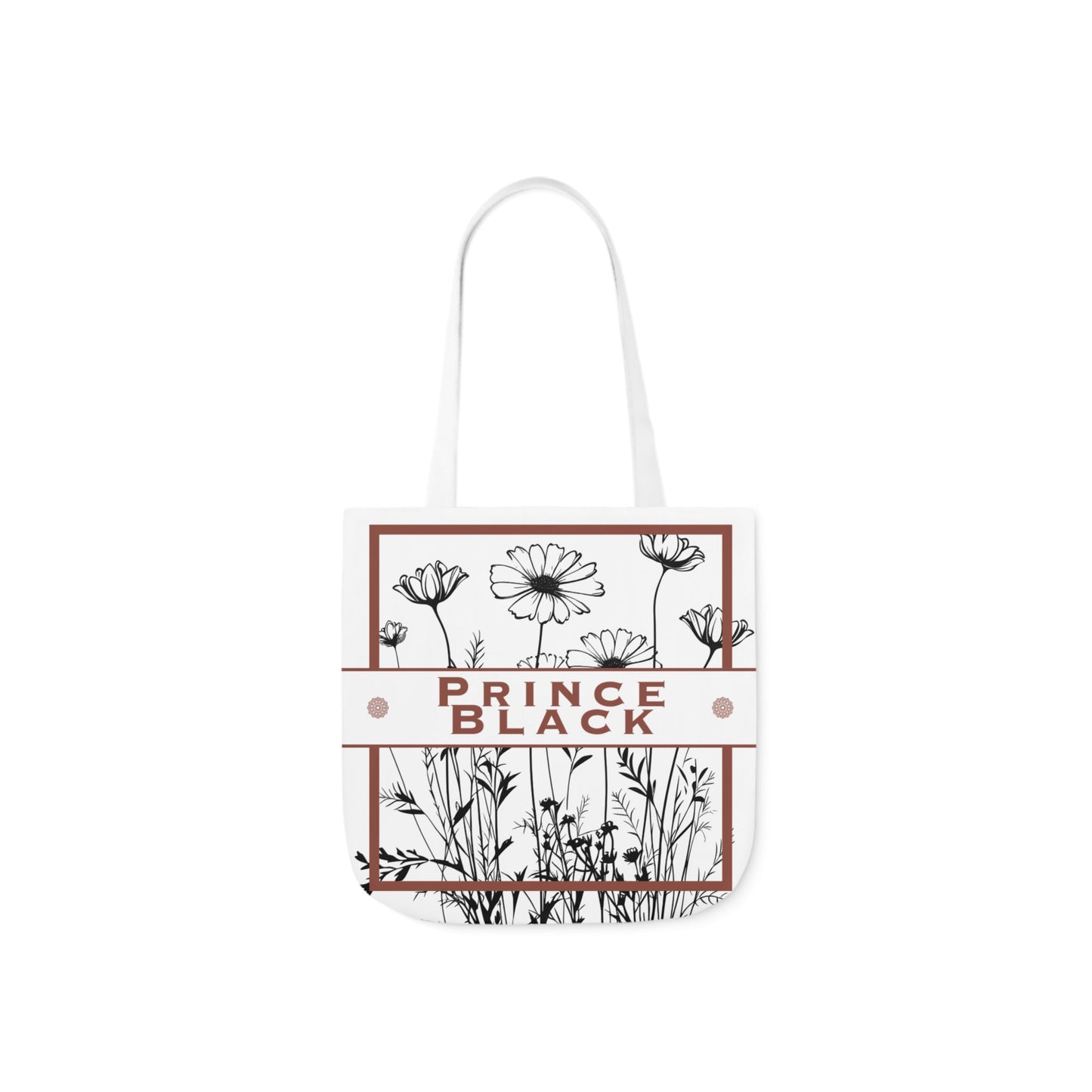 Floral Canvas Tote Bag with 5-Color Straps - Stylish &amp; Eco-Friendly 