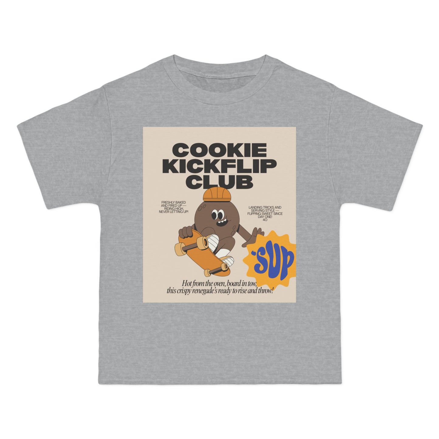 Cookie Kickflip Club T-Shirt - Fun Skateboarding Tee for Kids & Teens