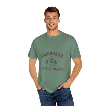 Legendary Prince Black Unisex Garment-Dyed T-Shirt