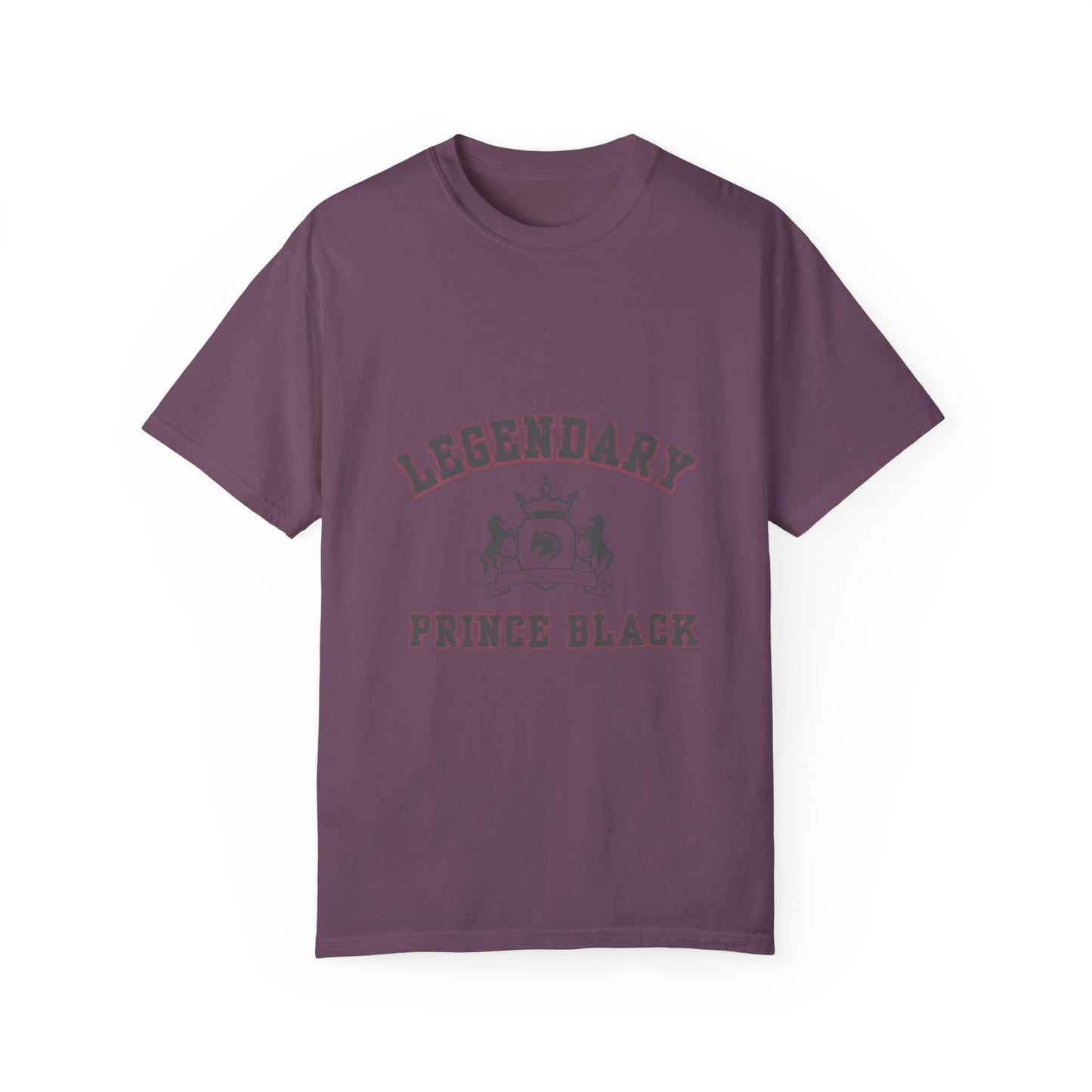 Legendary Prince Black Unisex Garment-Dyed T-Shirt