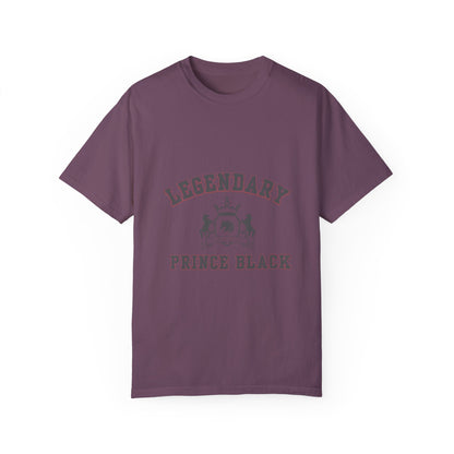 Legendary Prince Black Unisex Garment-Dyed T-Shirt