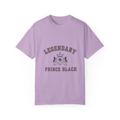 Legendary Prince Black Unisex Garment-Dyed T-Shirt